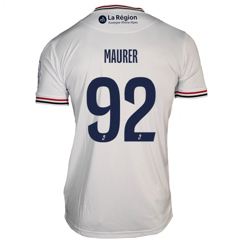 Danxen Niño Camiseta Aïman Maurer #92 Blanco 2ª Equipación 2024/25 La Camisa