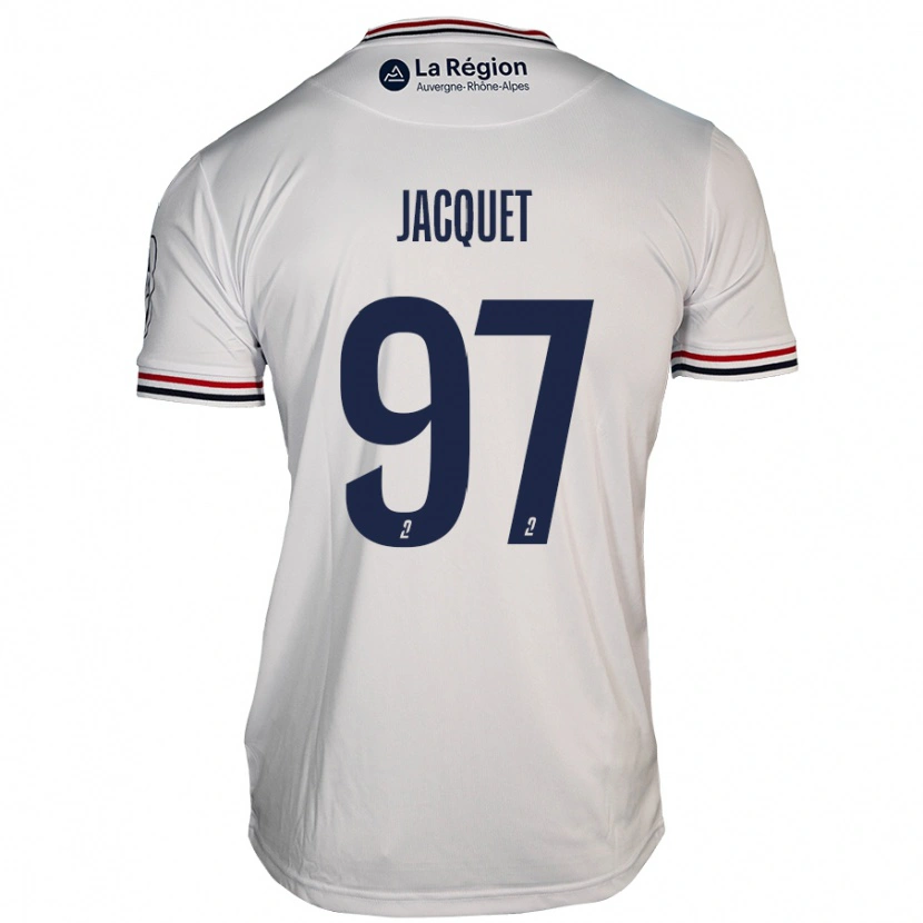 Danxen Niño Camiseta Jérémy Jacquet #97 Blanco 2ª Equipación 2024/25 La Camisa