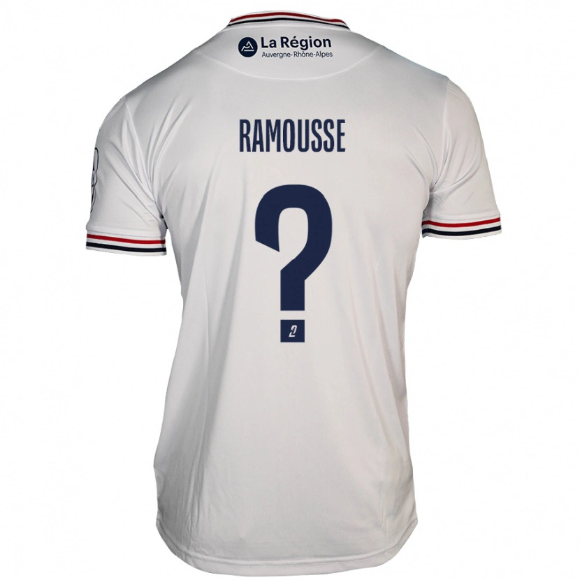 Danxen Niño Camiseta Théo Ramousse #0 Blanco 2ª Equipación 2024/25 La Camisa