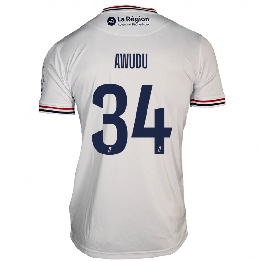 Danxen Niño Camiseta Sumaila Awudu #34 Blanco 2ª Equipación 2024/25 La Camisa