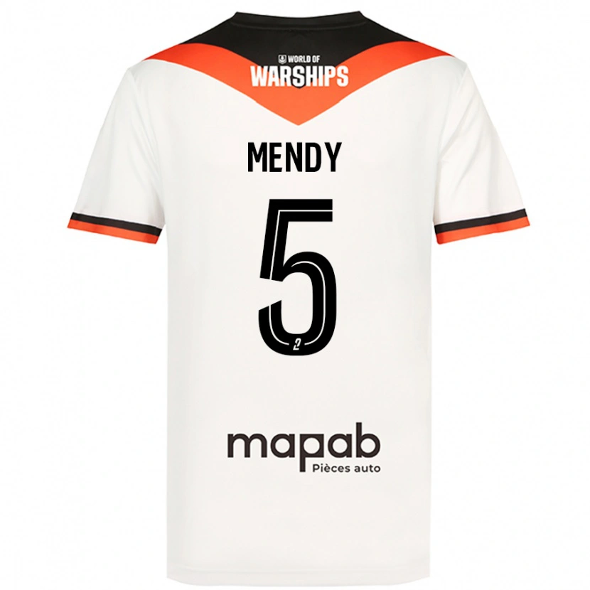 Danxen Niño Camiseta Benjamin Mendy #5 Blanco 2ª Equipación 2024/25 La Camisa