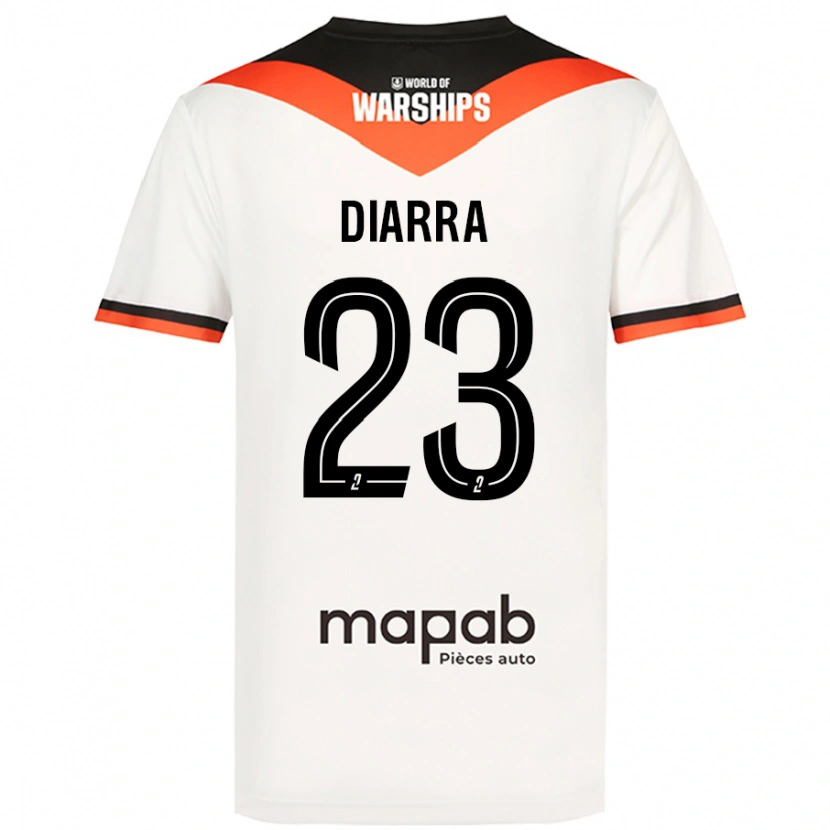 Danxen Niño Camiseta Stéphane Diarra #23 Blanco 2ª Equipación 2024/25 La Camisa