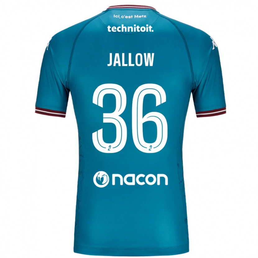 Danxen Niño Camiseta Ablie Jallow #36 Azul Petróleo 2ª Equipación 2024/25 La Camisa