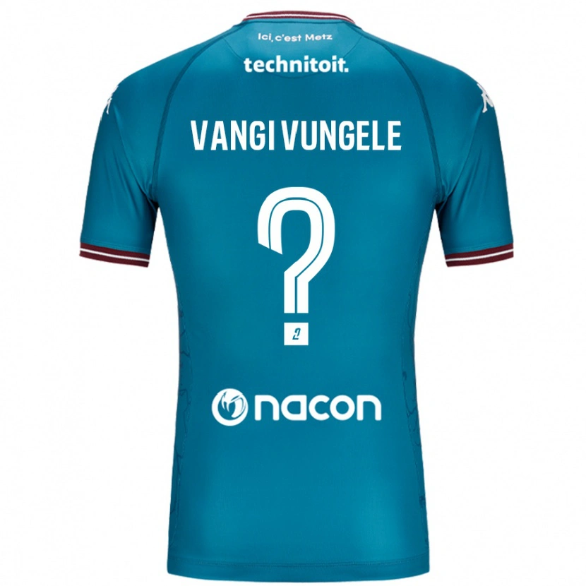 Danxen Niño Camiseta Luzolo Vangi Vungele #0 Azul Petróleo 2ª Equipación 2024/25 La Camisa