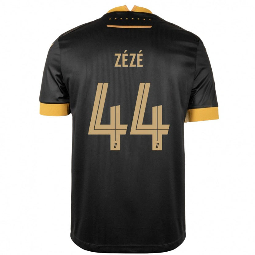 Danxen Niño Camiseta Nathan Zézé #44 Negro Marrón 2ª Equipación 2024/25 La Camisa