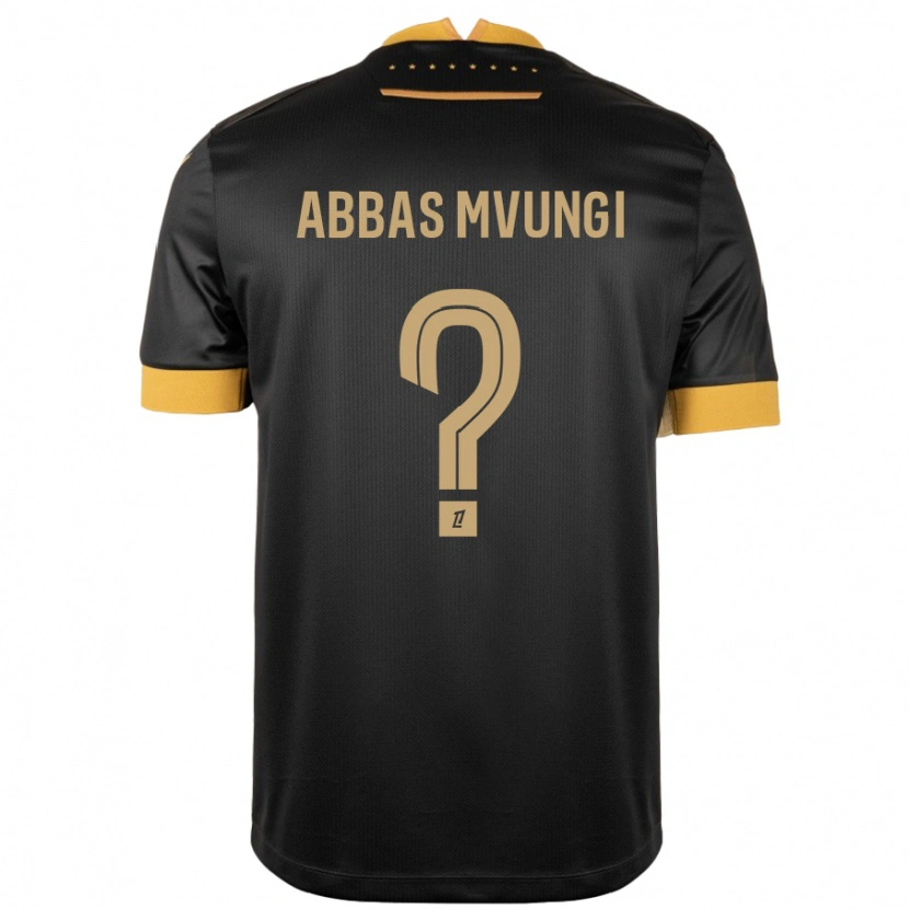 Danxen Niño Camiseta Omar Abbas Mvungi #0 Negro Marrón 2ª Equipación 2024/25 La Camisa