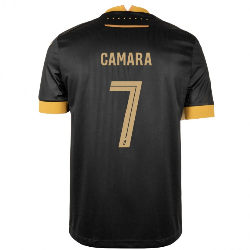 Danxen Niño Camiseta Mohamed Camara #7 Negro Marrón 2ª Equipación 2024/25 La Camisa