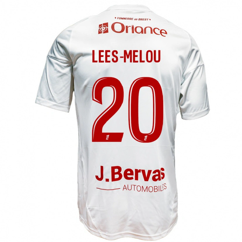 Danxen Niño Camiseta Pierre Lees-Melou #20 Blanco Rojo 2ª Equipación 2024/25 La Camisa