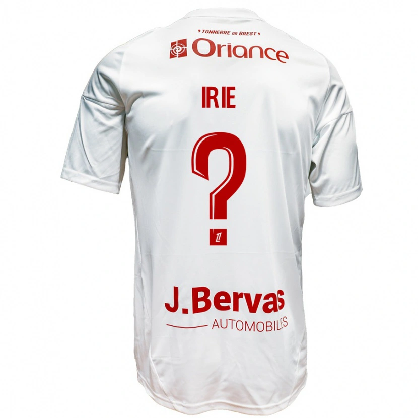 Danxen Niño Camiseta Paris Irie #0 Blanco Rojo 2ª Equipación 2024/25 La Camisa