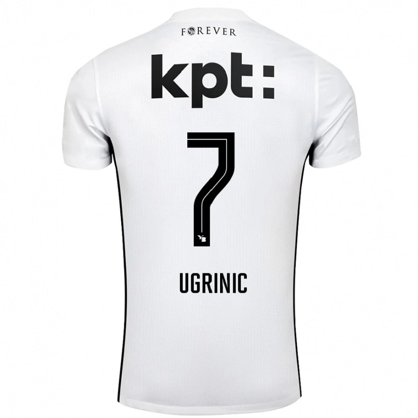 Danxen Niño Camiseta Filip Ugrinic #7 Blanco Negro 2ª Equipación 2024/25 La Camisa