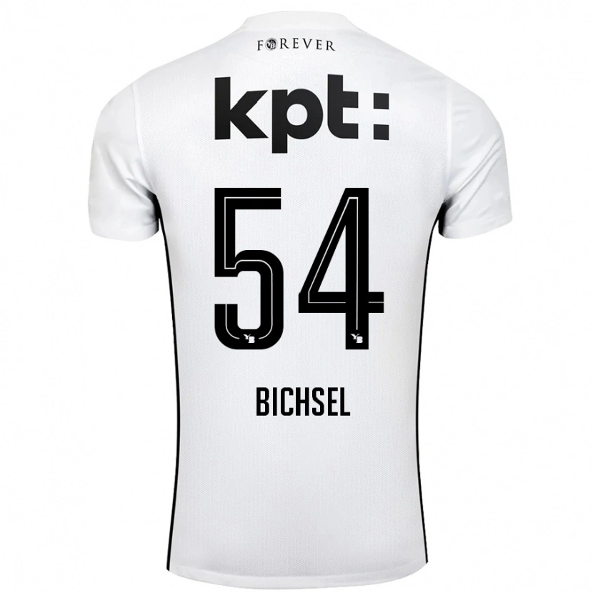 Danxen Niño Camiseta Joel Bichsel #54 Blanco Negro 2ª Equipación 2024/25 La Camisa