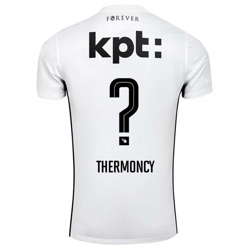 Danxen Niño Camiseta Keeto Thermoncy #0 Blanco Negro 2ª Equipación 2024/25 La Camisa