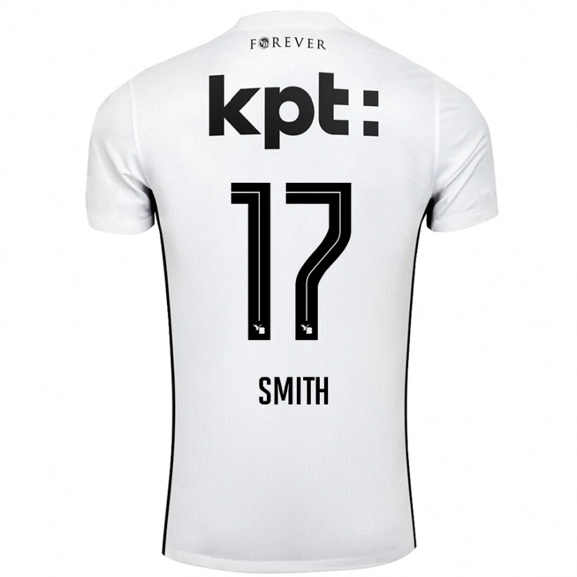 Danxen Niño Camiseta Rhodri Smith #17 Blanco Negro 2ª Equipación 2024/25 La Camisa