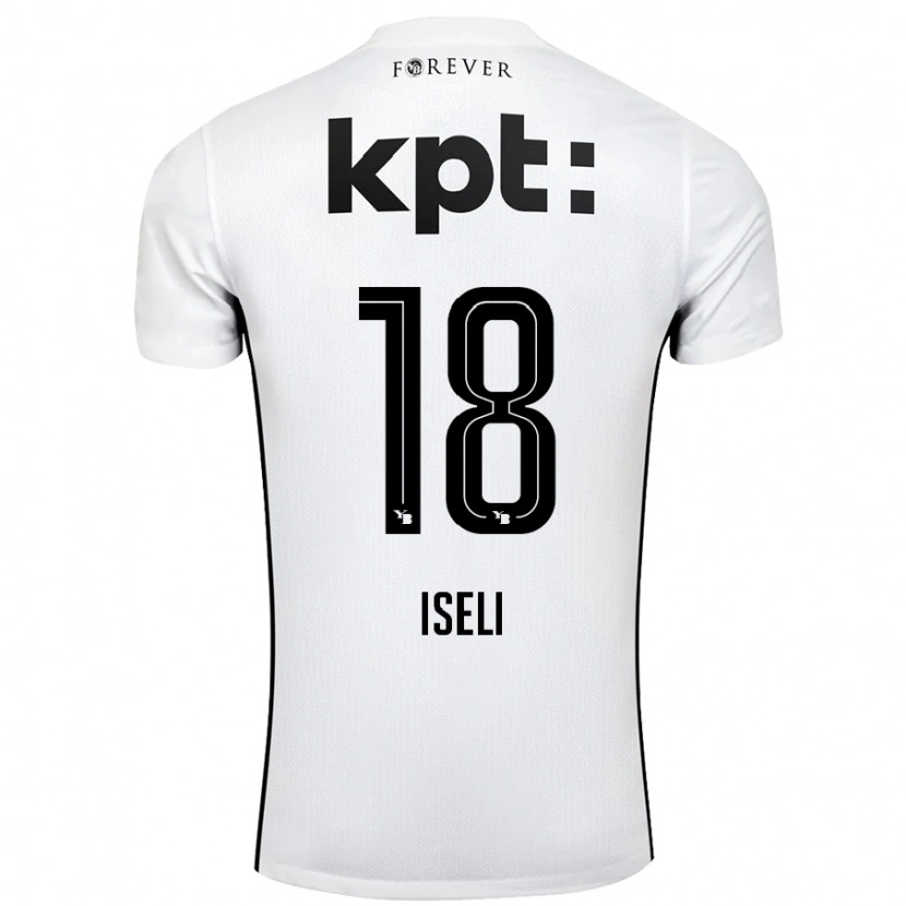 Danxen Niño Camiseta Marco Iseli #18 Blanco Negro 2ª Equipación 2024/25 La Camisa