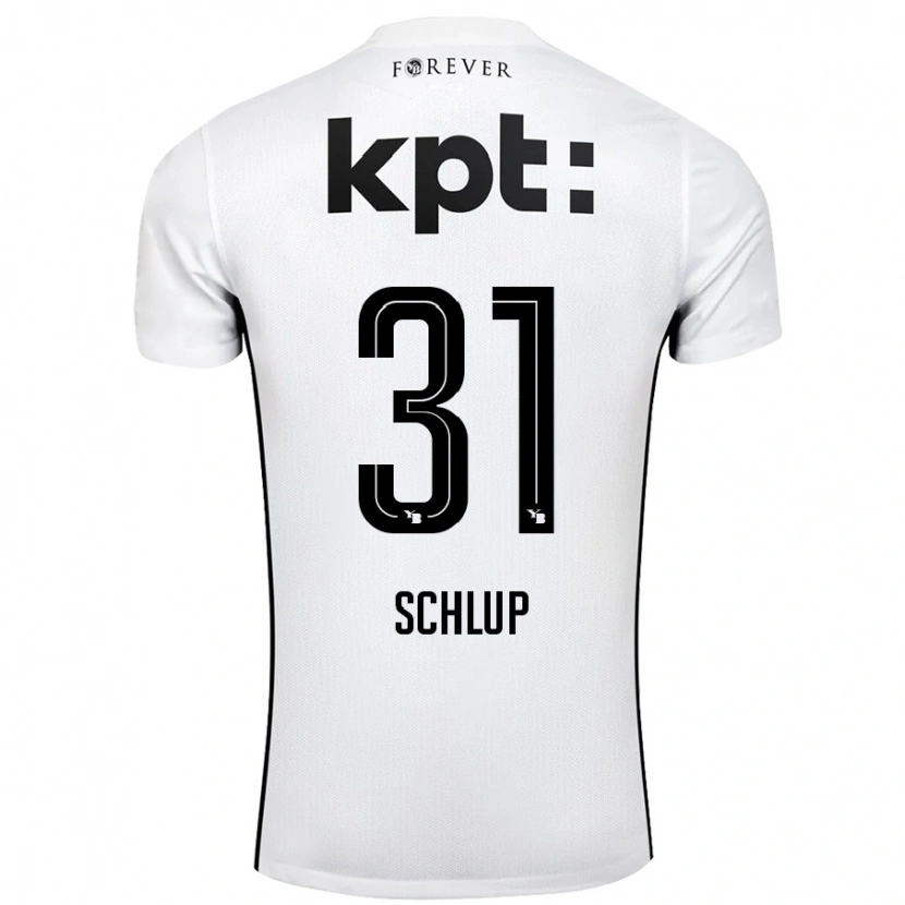 Danxen Niño Camiseta Giulia Schlup #31 Blanco Negro 2ª Equipación 2024/25 La Camisa