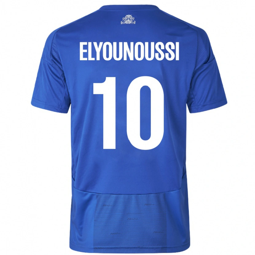 Danxen Niño Camiseta Mohamed Elyounoussi #10 Blanco Azul 2ª Equipación 2024/25 La Camisa