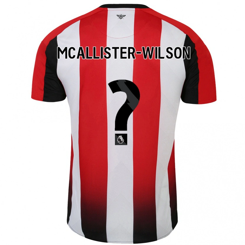 Danxen Hombre Camiseta Zack Mcallister-Wilson #0 Rojo Blanco 1ª Equipación 2024/25 La Camisa