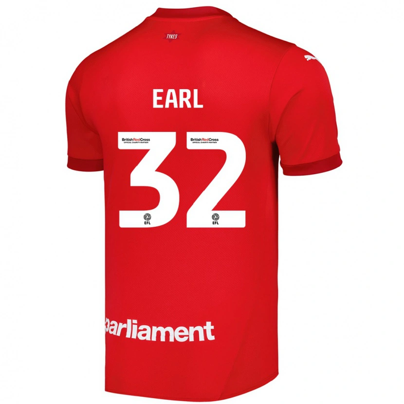 Danxen Hombre Camiseta Josh Earl #32 Rojo 1ª Equipación 2024/25 La Camisa