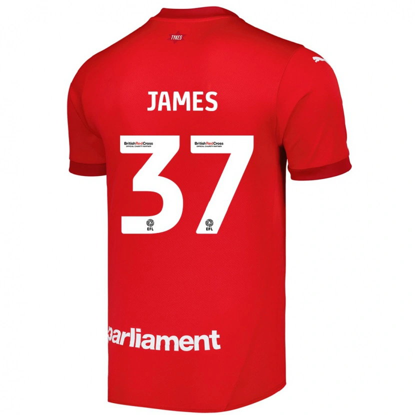 Danxen Hombre Camiseta Nathan James #37 Rojo 1ª Equipación 2024/25 La Camisa