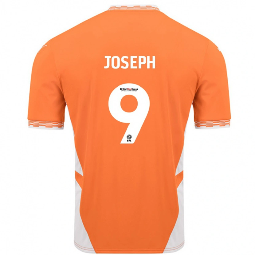 Danxen Hombre Camiseta Kyle Joseph #9 Naranja Blanco 1ª Equipación 2024/25 La Camisa