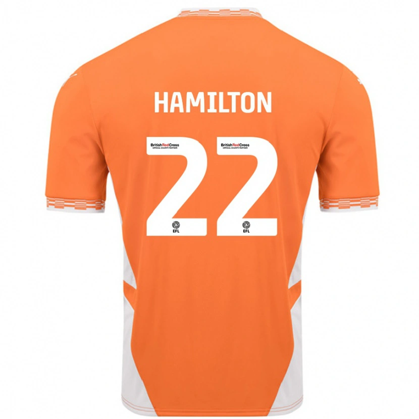 Danxen Hombre Camiseta Cj Hamilton #22 Naranja Blanco 1ª Equipación 2024/25 La Camisa