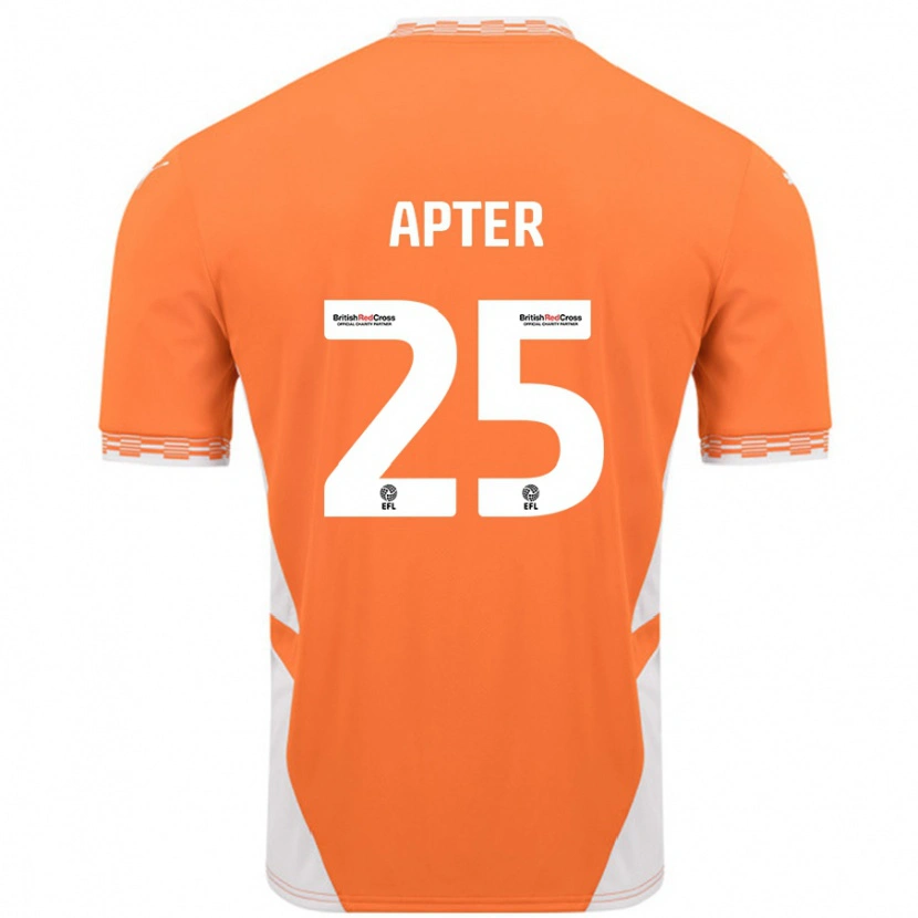 Danxen Hombre Camiseta Rob Apter #25 Naranja Blanco 1ª Equipación 2024/25 La Camisa