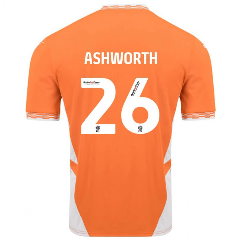 Danxen Hombre Camiseta Zac Ashworth #26 Naranja Blanco 1ª Equipación 2024/25 La Camisa