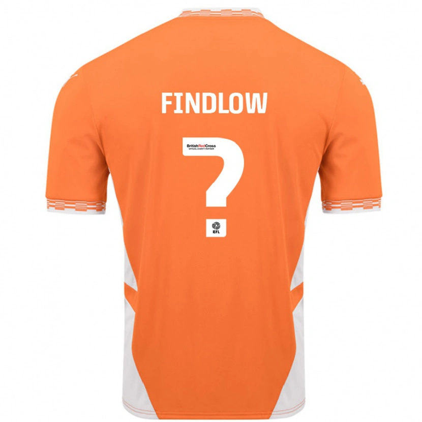 Danxen Hombre Camiseta Luke Findlow #0 Naranja Blanco 1ª Equipación 2024/25 La Camisa