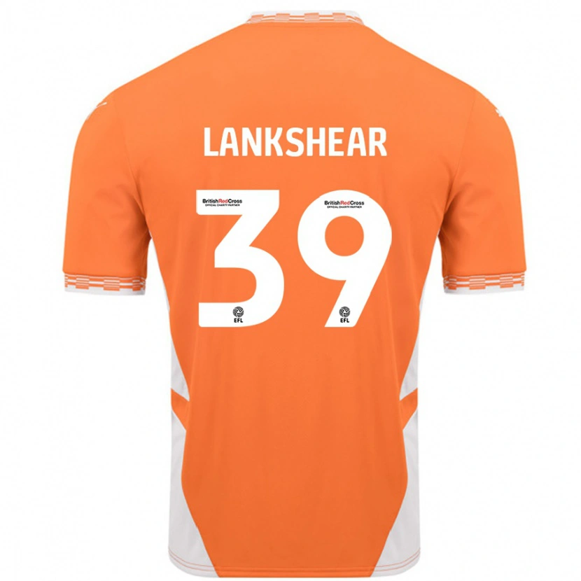 Danxen Hombre Camiseta Alex Lankshear #39 Naranja Blanco 1ª Equipación 2024/25 La Camisa