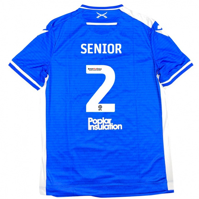 Danxen Hombre Camiseta Joel Senior #2 Azul Blanco 1ª Equipación 2024/25 La Camisa