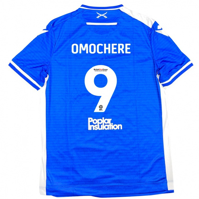 Danxen Hombre Camiseta Promise Omochere #9 Azul Blanco 1ª Equipación 2024/25 La Camisa