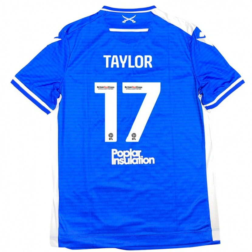 Danxen Hombre Camiseta Connor Taylor #17 Azul Blanco 1ª Equipación 2024/25 La Camisa