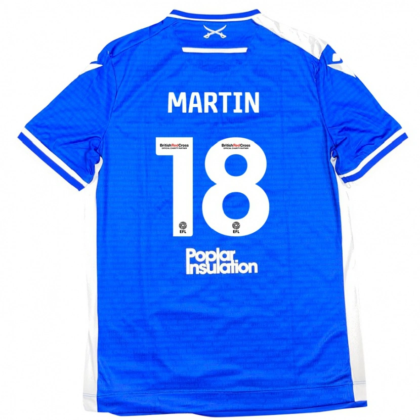 Danxen Hombre Camiseta Chris Martin #18 Azul Blanco 1ª Equipación 2024/25 La Camisa