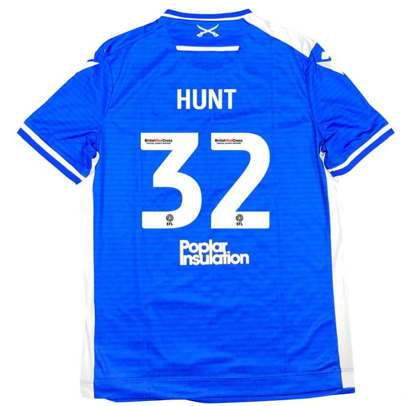 Danxen Hombre Camiseta Jack Hunt #32 Azul Blanco 1ª Equipación 2024/25 La Camisa