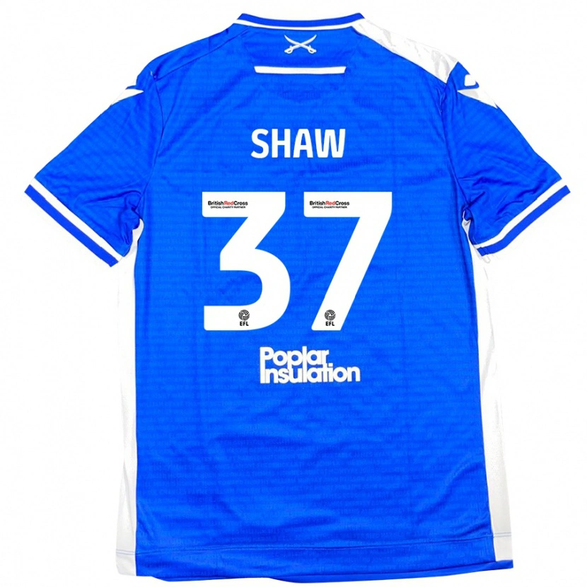 Danxen Hombre Camiseta Kofi Shaw #37 Azul Blanco 1ª Equipación 2024/25 La Camisa