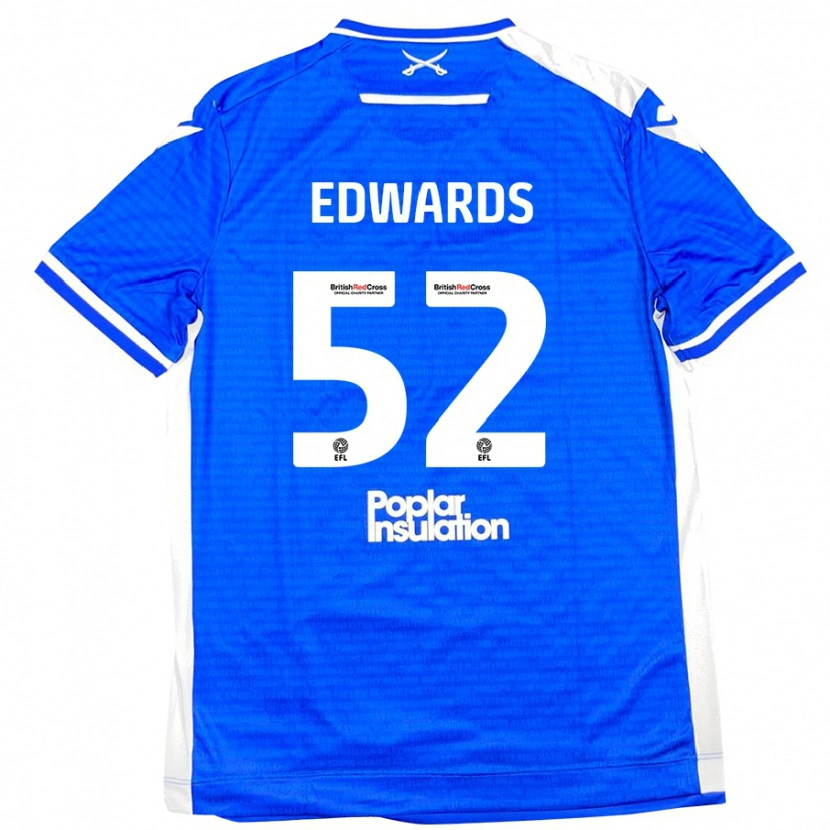 Danxen Hombre Camiseta Max Edwards #52 Azul Blanco 1ª Equipación 2024/25 La Camisa