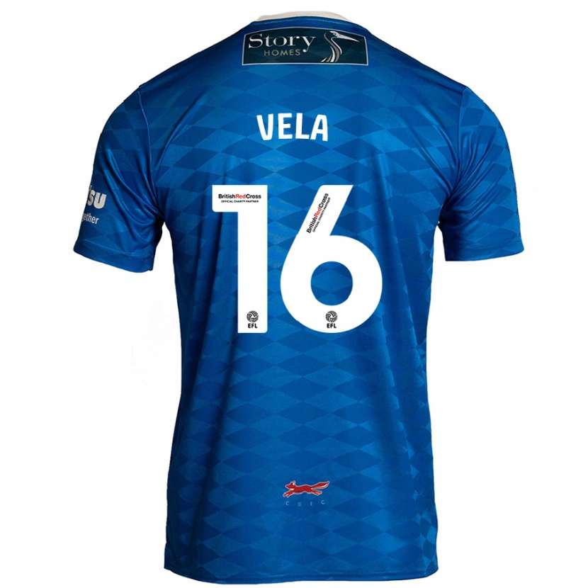 Danxen Hombre Camiseta Josh Vela #16 Azul 1ª Equipación 2024/25 La Camisa