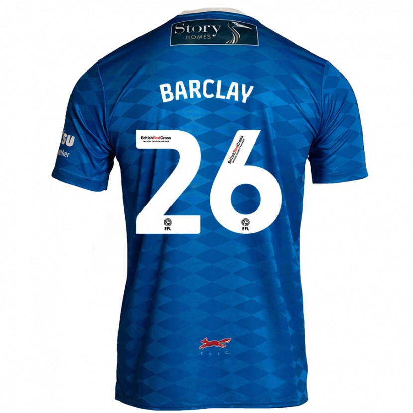 Danxen Hombre Camiseta Ben Barclay #26 Azul 1ª Equipación 2024/25 La Camisa