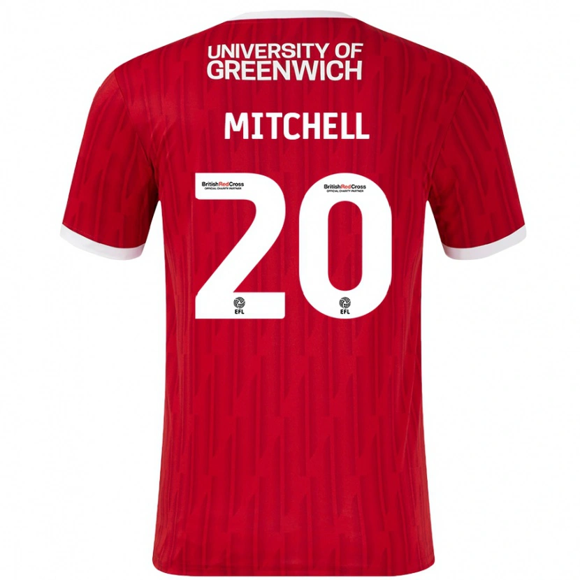 Danxen Hombre Camiseta Zach Mitchell #20 Rojo Blanco 1ª Equipación 2024/25 La Camisa