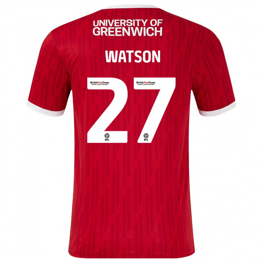 Danxen Hombre Camiseta Tennai Watson #27 Rojo Blanco 1ª Equipación 2024/25 La Camisa