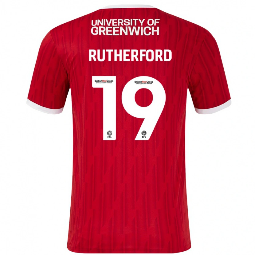 Danxen Hombre Camiseta Ella Rutherford #19 Rojo Blanco 1ª Equipación 2024/25 La Camisa