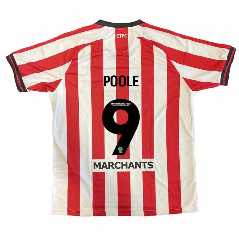 Danxen Hombre Camiseta Phoebie Poole #9 Rojo Blanco 1ª Equipación 2024/25 La Camisa