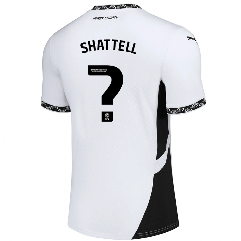 Danxen Hombre Camiseta Josh Shattell #0 Blanco Negro 1ª Equipación 2024/25 La Camisa