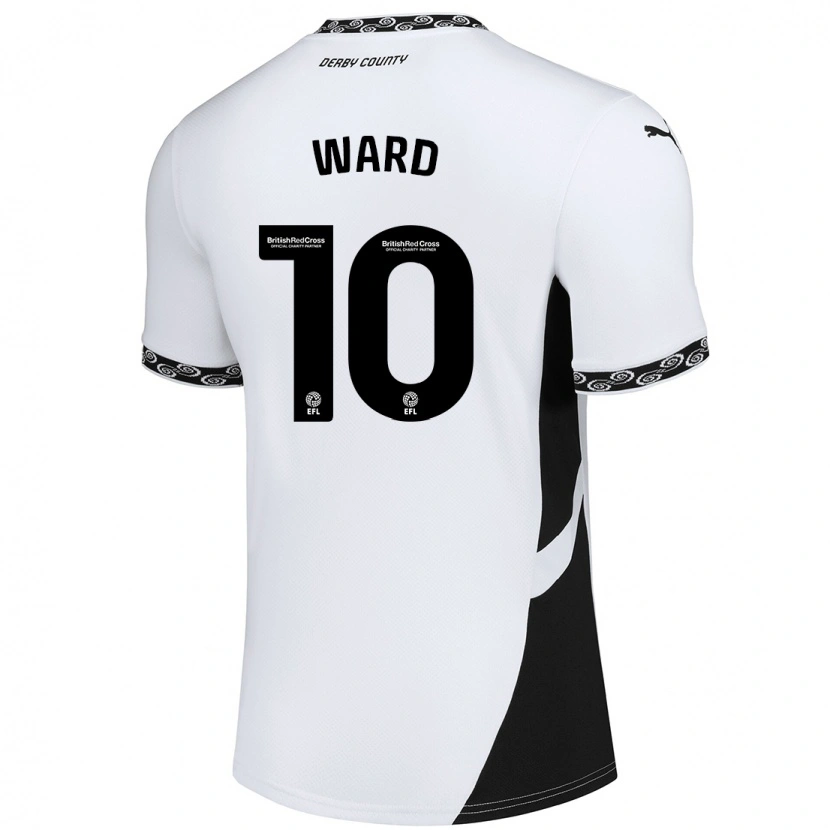 Danxen Hombre Camiseta Hannah Ward #10 Blanco Negro 1ª Equipación 2024/25 La Camisa