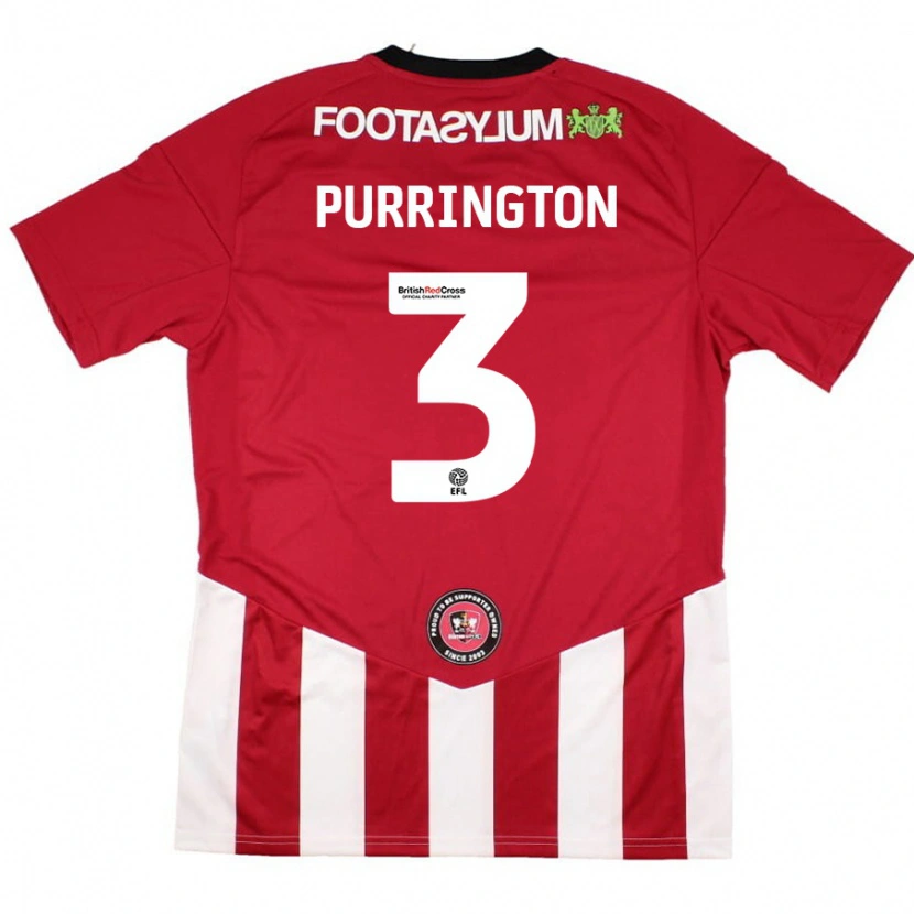 Danxen Hombre Camiseta Ben Purrington #3 Rojo Blanco 1ª Equipación 2024/25 La Camisa