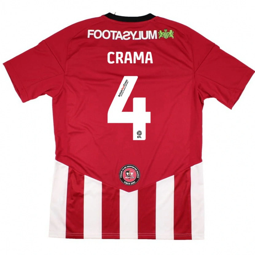 Danxen Hombre Camiseta Tristan Crama #4 Rojo Blanco 1ª Equipación 2024/25 La Camisa