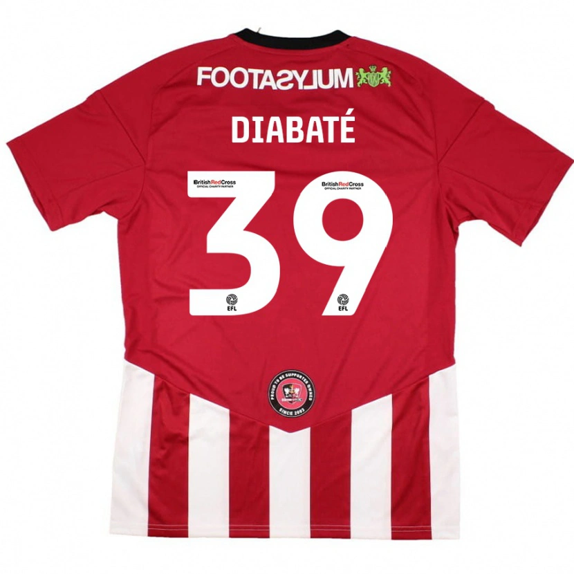 Danxen Hombre Camiseta Cheick Diabaté #39 Rojo Blanco 1ª Equipación 2024/25 La Camisa