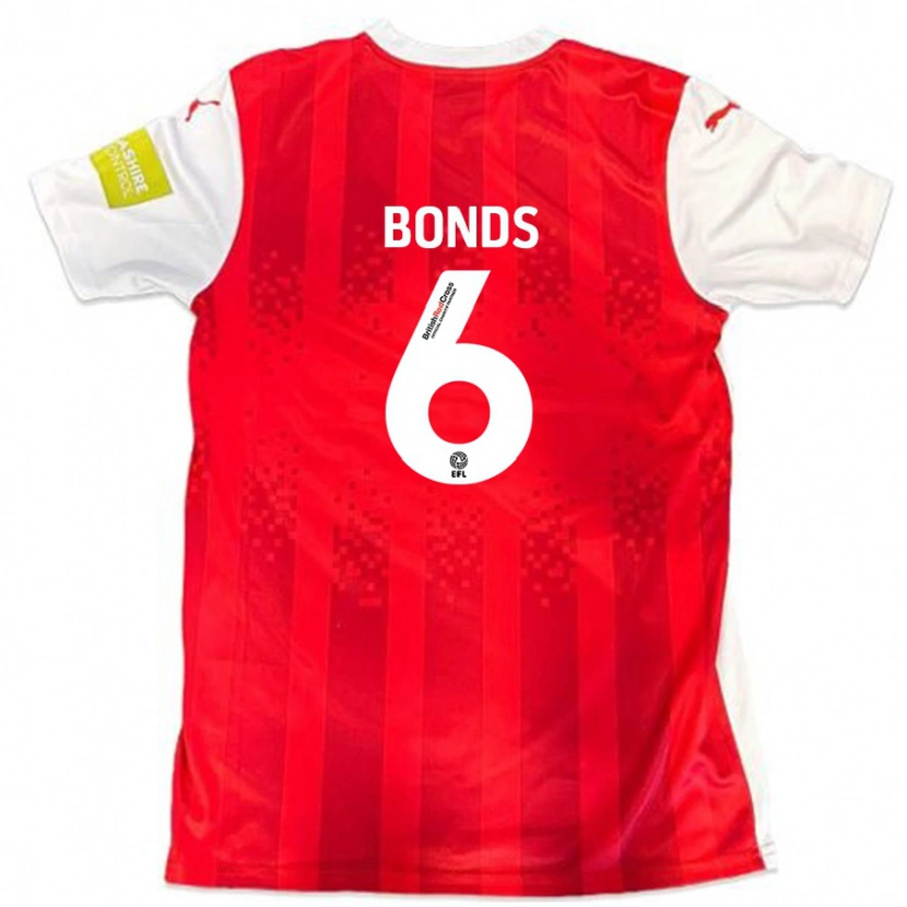 Danxen Hombre Camiseta Elliot Bonds #6 Rojo Blanco 1ª Equipación 2024/25 La Camisa