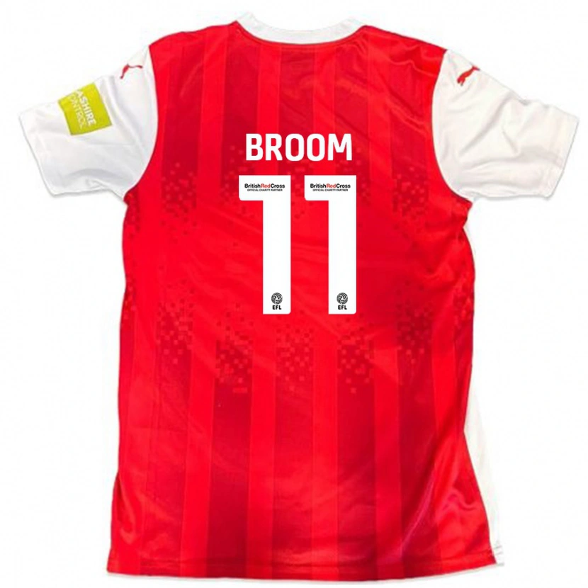 Danxen Hombre Camiseta Ryan Broom #11 Rojo Blanco 1ª Equipación 2024/25 La Camisa