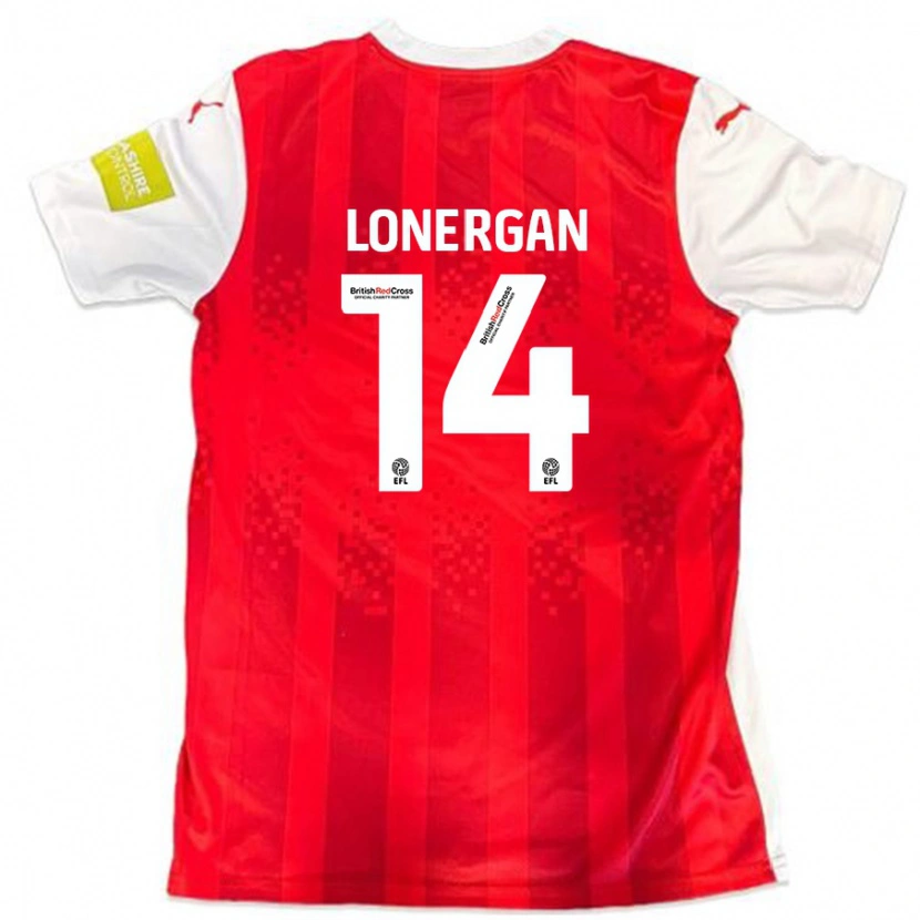 Danxen Hombre Camiseta Tommy Lonergan #14 Rojo Blanco 1ª Equipación 2024/25 La Camisa